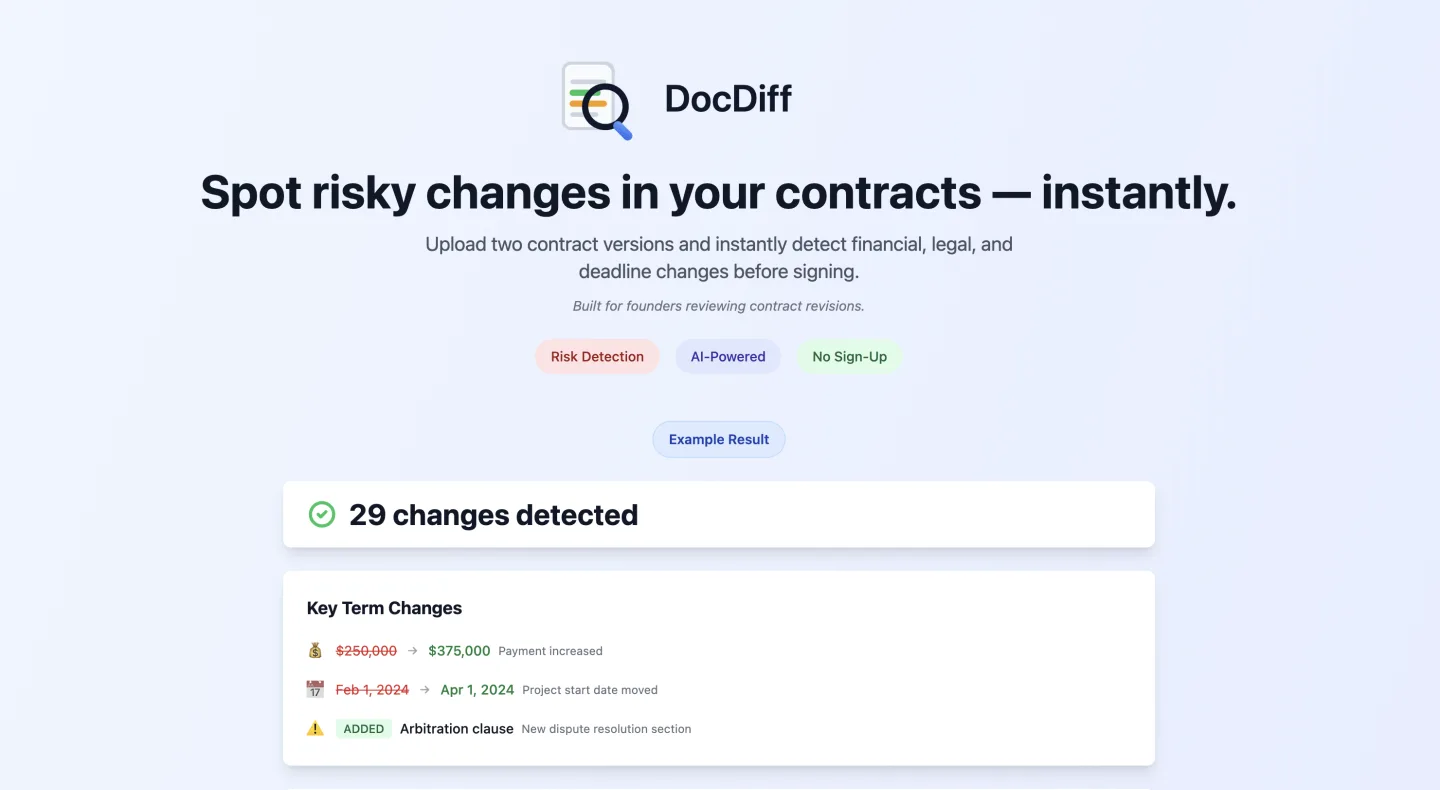 DocDiff homepage