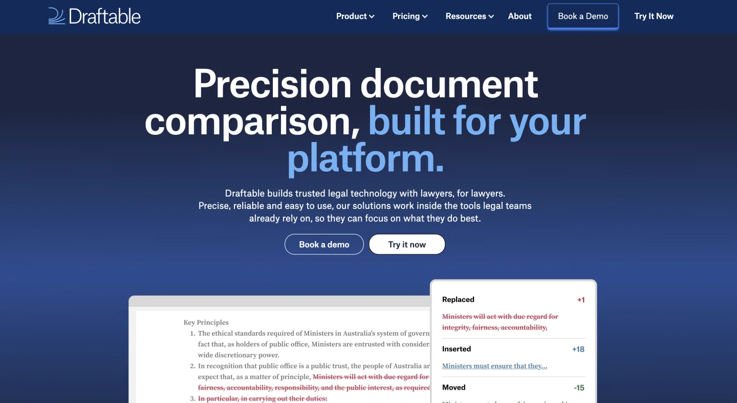 Draftable homepage