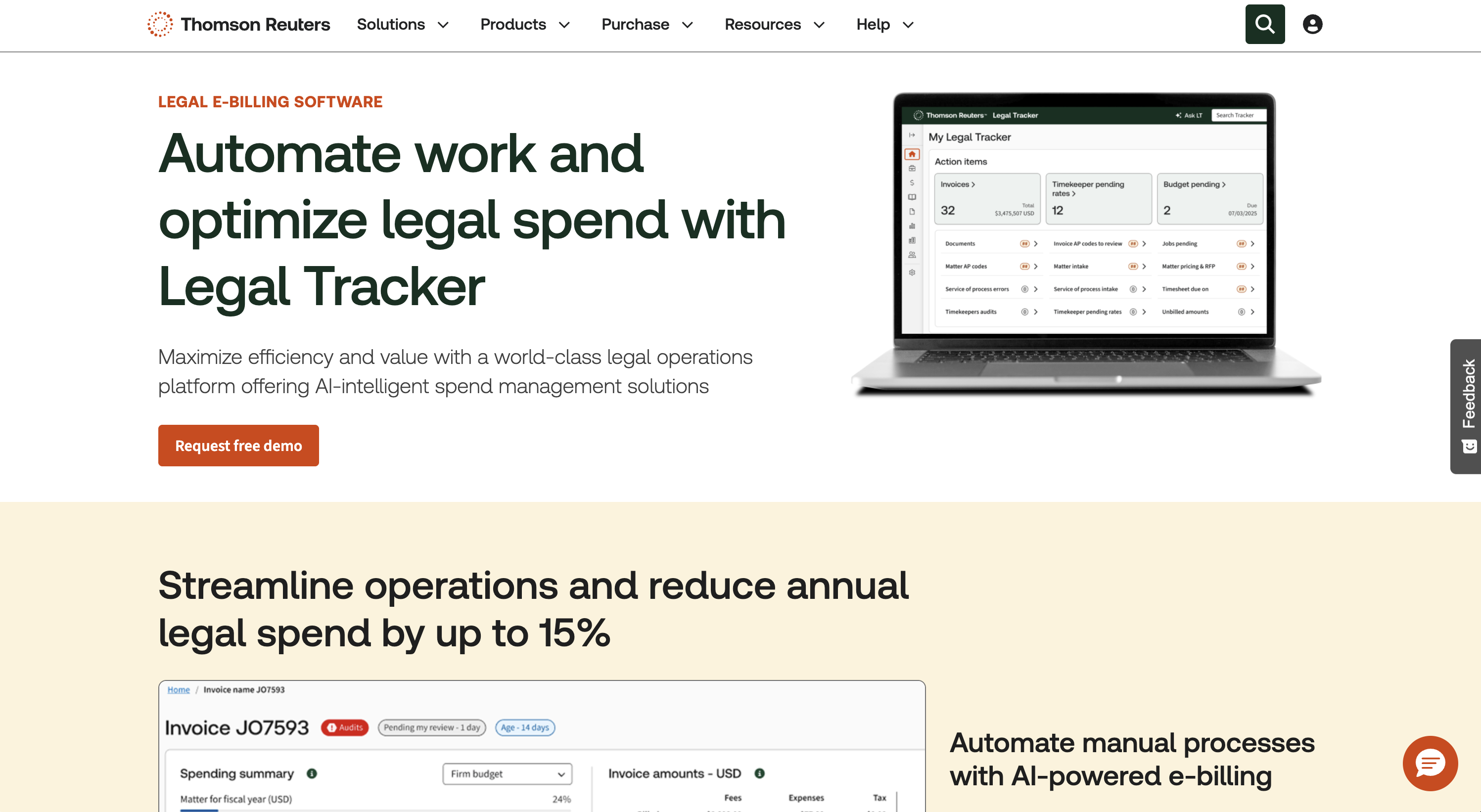 Thomson Reuters Legal Tracker matter and spend management